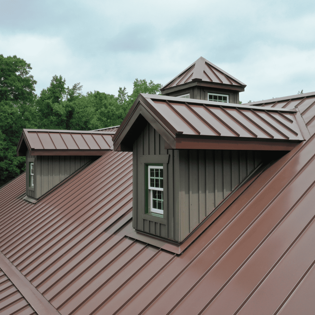 showing an up close picture of a metal roof