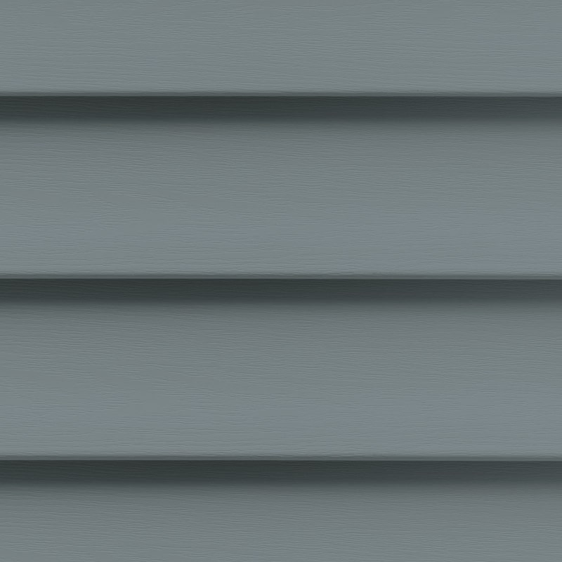 CertainTeed gray blue colored siding installation by roofing company Des Moines