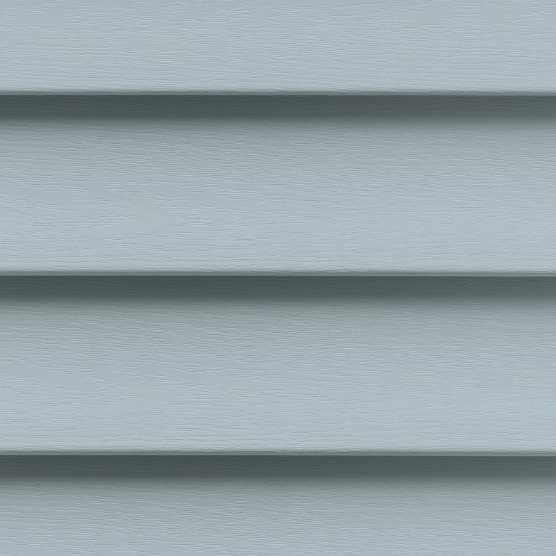 CertainTeed light blue colored siding installation by roofing company Des Moines