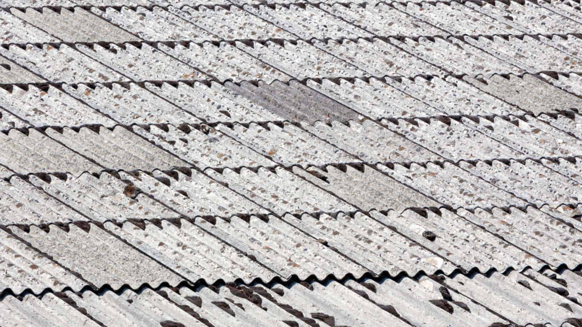 image of asbestos roof up close
