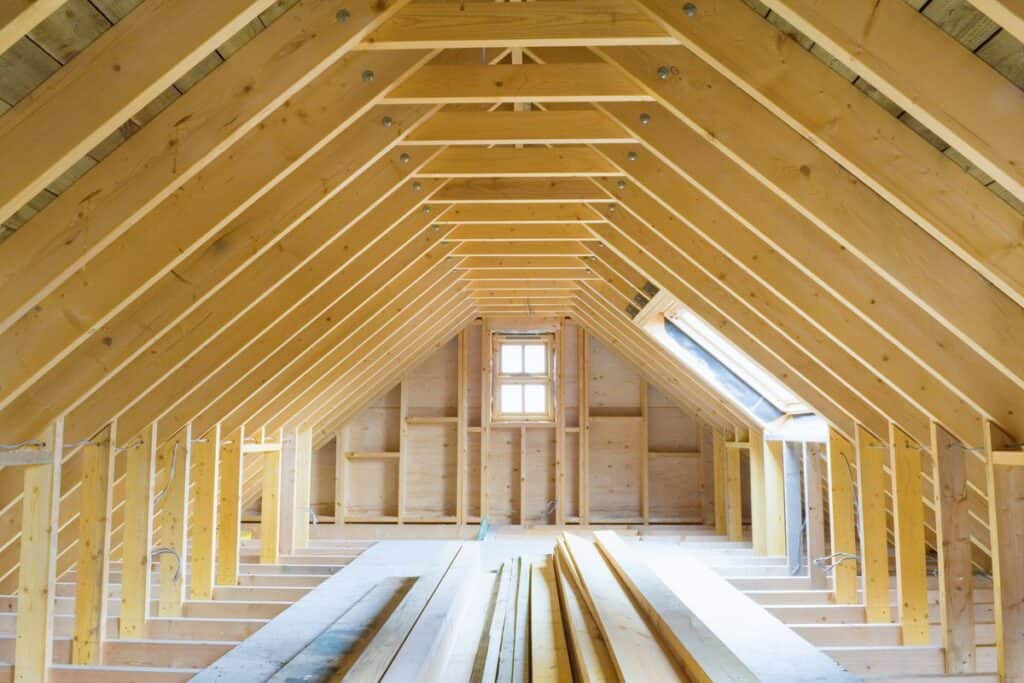 interior photo of an attic in an Omaha Home