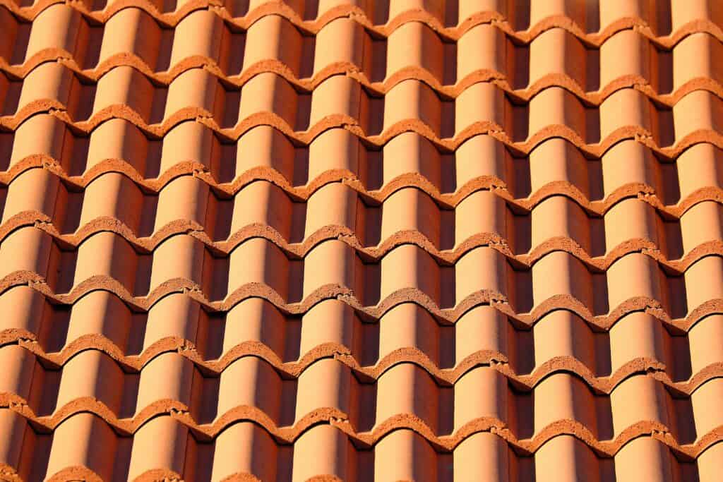 Orange tile roofing on an Omaha house.