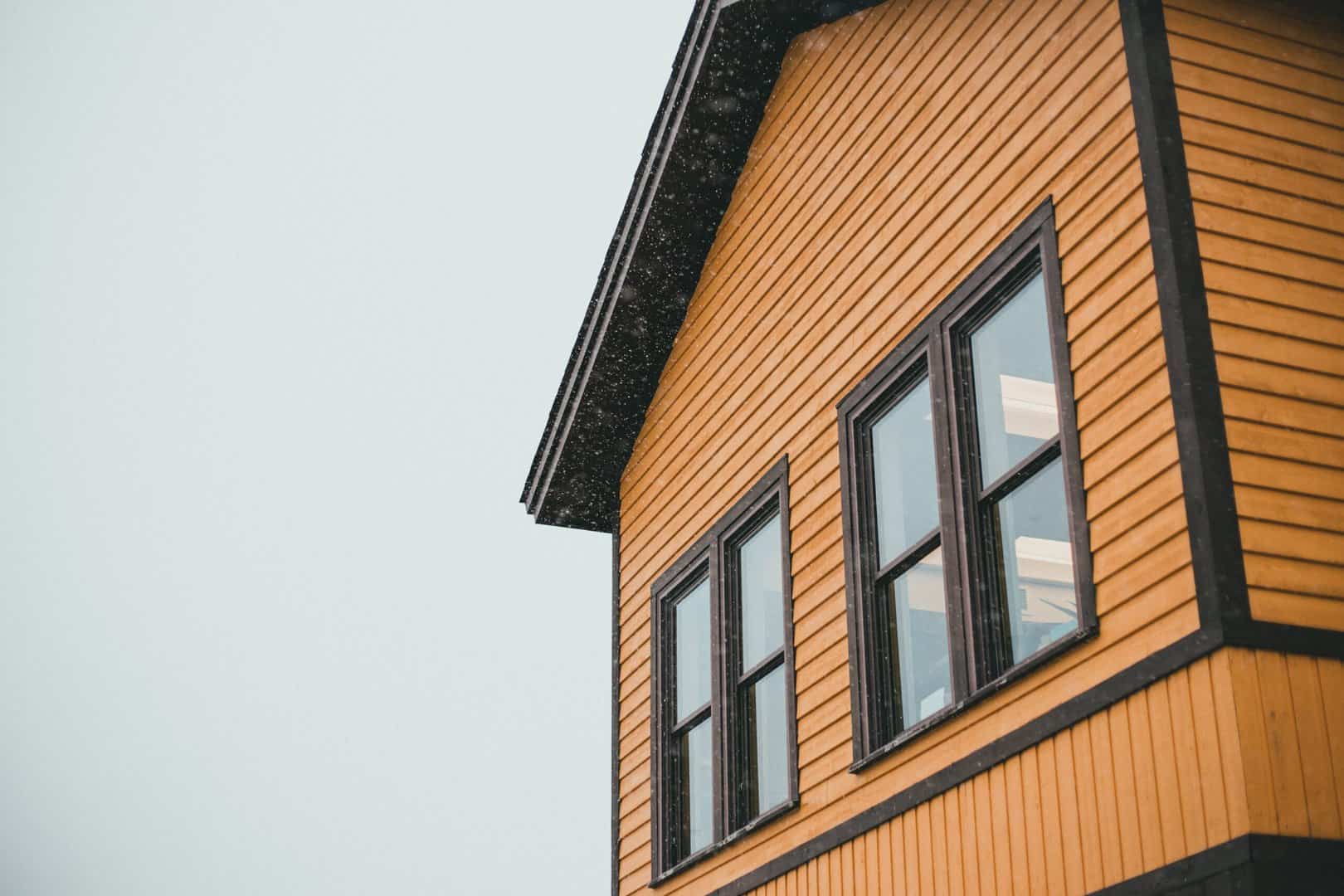 Beige composite siding on an Omaha home.